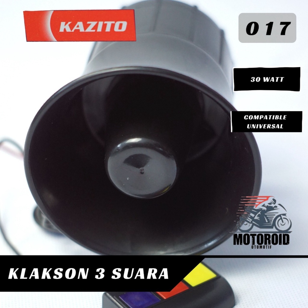 KLAKSON KAZITO TOA SIRINE 3 SUARA DASENG KLAKSON PATWAL POLISI TOURING MOTOR UNIVERSAL