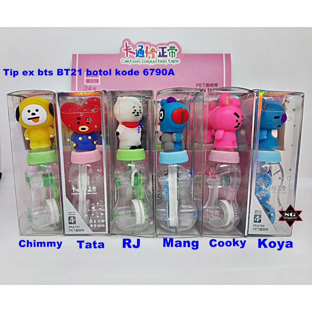 

TIPEX BTS / CORRECTION TAPE / TIPEX LUCU KARAKTER UNIK KPOP BTS BT21