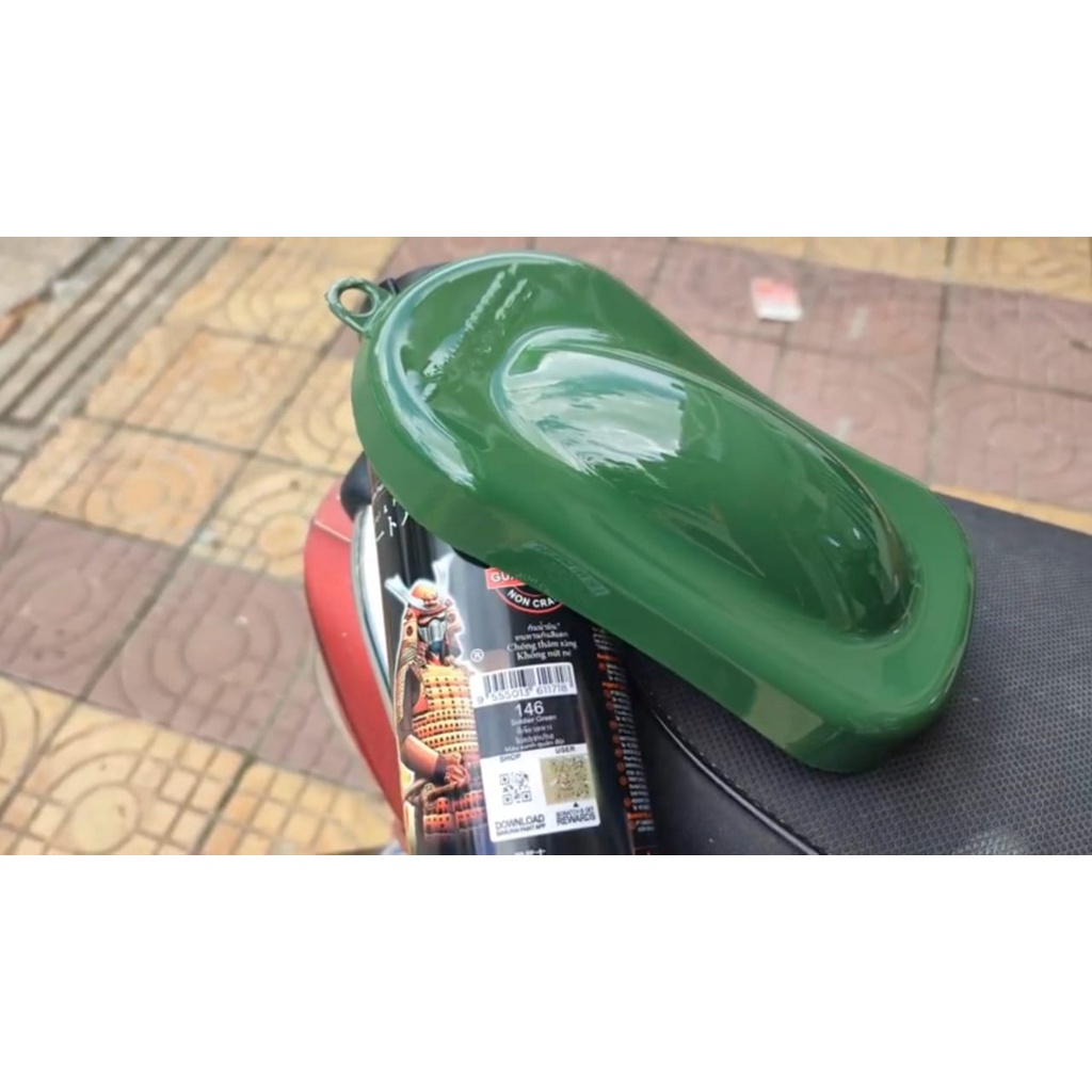 SAMURAI PAINT 146 SOLDIER GREEN HIJAU 400ml pilox pilok cat semprot spray paint untuk body motor mobil helm besi kayu plastik
