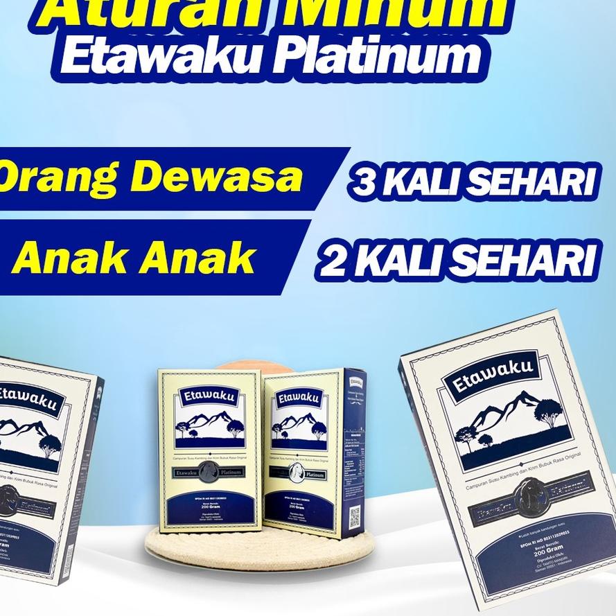 

✨Grosir✨ Etawaku Platinum || Susu Kambing Etawa Murni Rendah Gula Bebas Pengawet Efektif Atasi Masalah Nyeri Sendi & Tulang Masalah Pernafasan Jaga Kesehatan Jantung Cegah & Menurunkan Diabetes Kolesterol Lancarkan Produksi ASI !