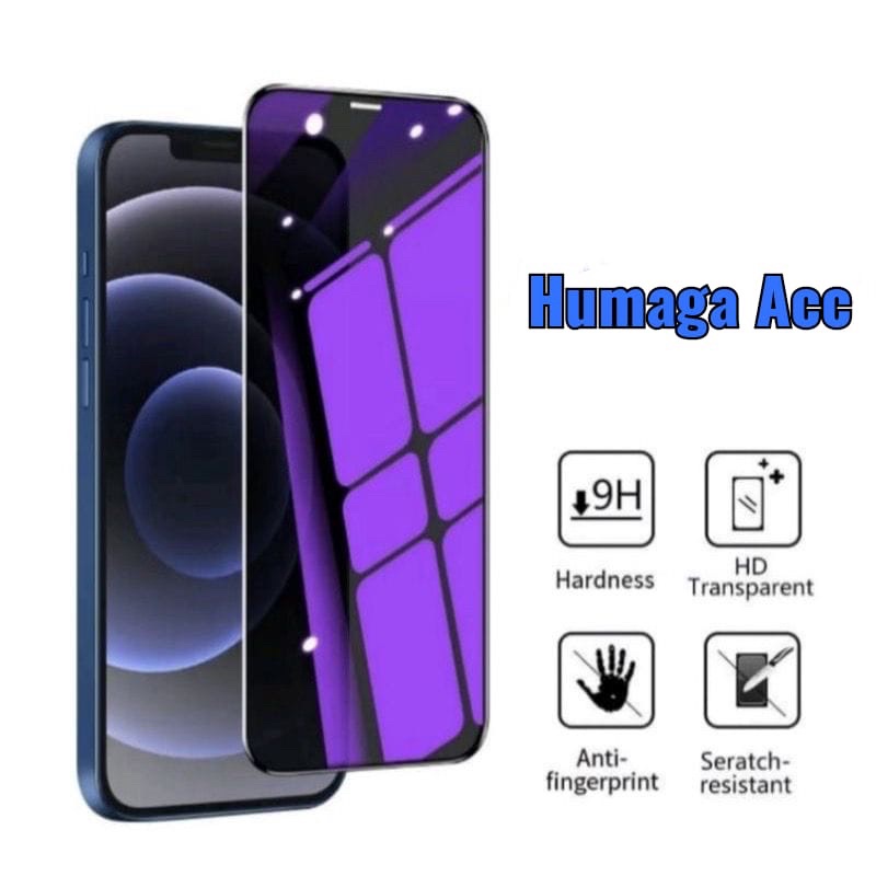 Tempered Glass Blue Ray Iphone X XS XR XS MAX 11 11 PRO 11 PRO MAX 12 12 MINI 12 MAX 12 PRO 12 PRO MAX 13 13 MINI 13 MAX 13 PRO 13 PRO MAX Tg Blue Light Anti Radiasi / Anti Gores Blue Iphone