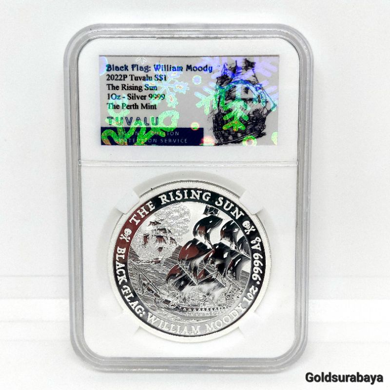 Koin Perak Tuvalu Black Flag 1oz Silver not antam srh nadir ase isilver rcm