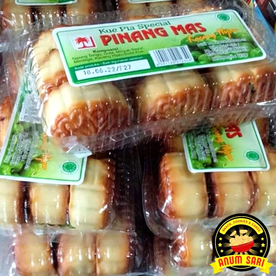 

Kue Pia Kacang Hijau Pinang Mas [isi 9 pcs] Anum Sari