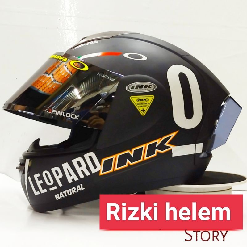 helm full face ink cl max paket ganteng leopard