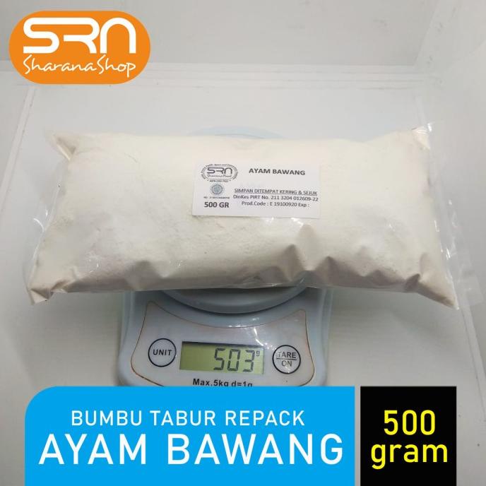 

$$$$] BUMBU TABUR RE-PACK 500 GR RASA AYAM BAWANG
