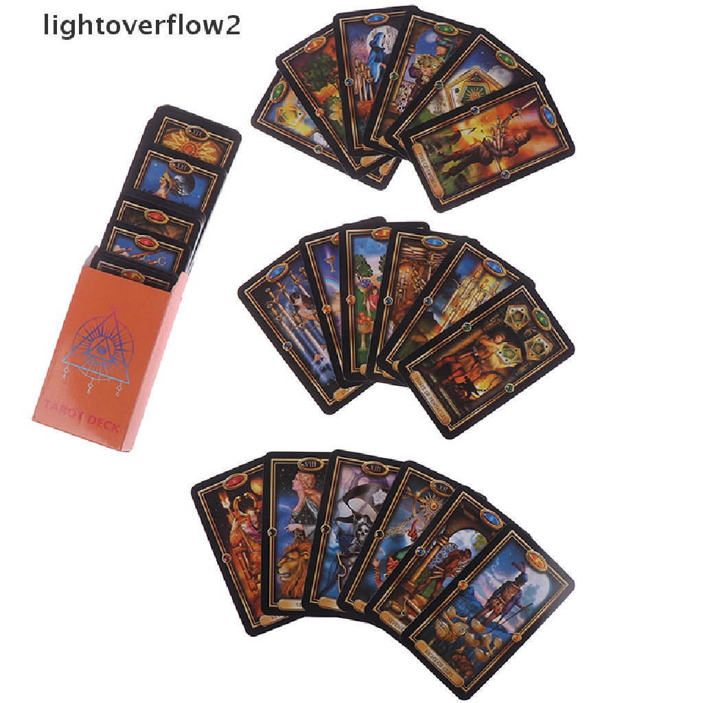 (lightoverflow2) 78pcs / Set Kartu Tarot Untuk Permainan Board Game  (ID) Buku Novel Dewasa Dalam Bahasa Mandarin