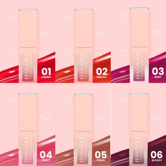 HANASUI ️BPOM BOBA Mattedorable Lip Cream Tintdorable Lip Tint | Lip Stain | Lipstick dual function bibir blush on lip and cheek