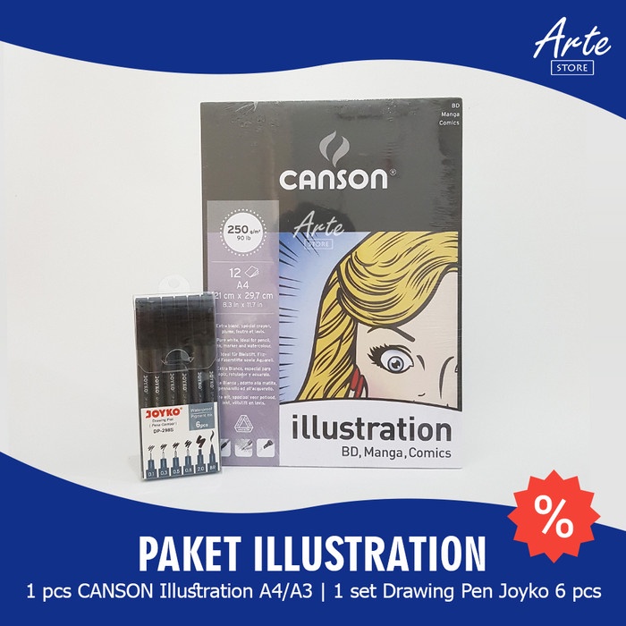 

Unik Paket Illustration (Canson Illustration Dan Drawing Pen Set) Murah