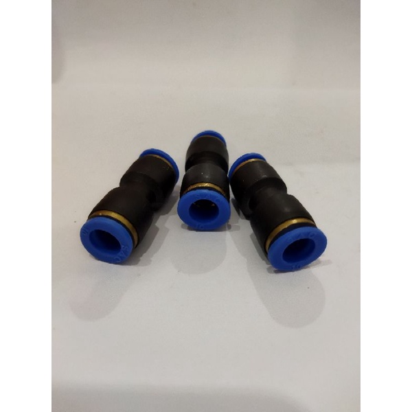 fitting selang pneumatic SAC 10mm to 10mm/connector selang PU/pneumatic hose connector