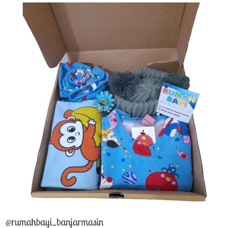 

paket gift box Aqiqah / ultah boy 100K