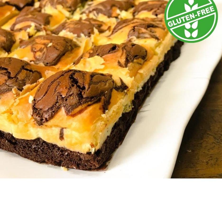 

Trx5m0La--GLUTEN FREE Brownies Cheesecake (Double Cheese!)