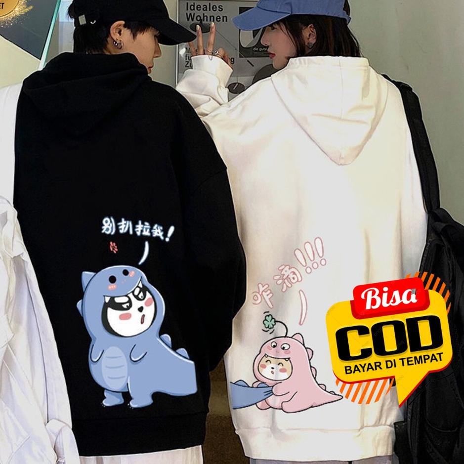 Stok Terbatas Hoodie Hodi Couple Pria Wanita Dino Original Ukuran Oversize Hody Hodi Pria Wanita Cew