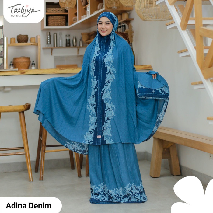 

MUKENA TAZBIYA BORDER ADINA SERIES ALLSIZE - DENIM