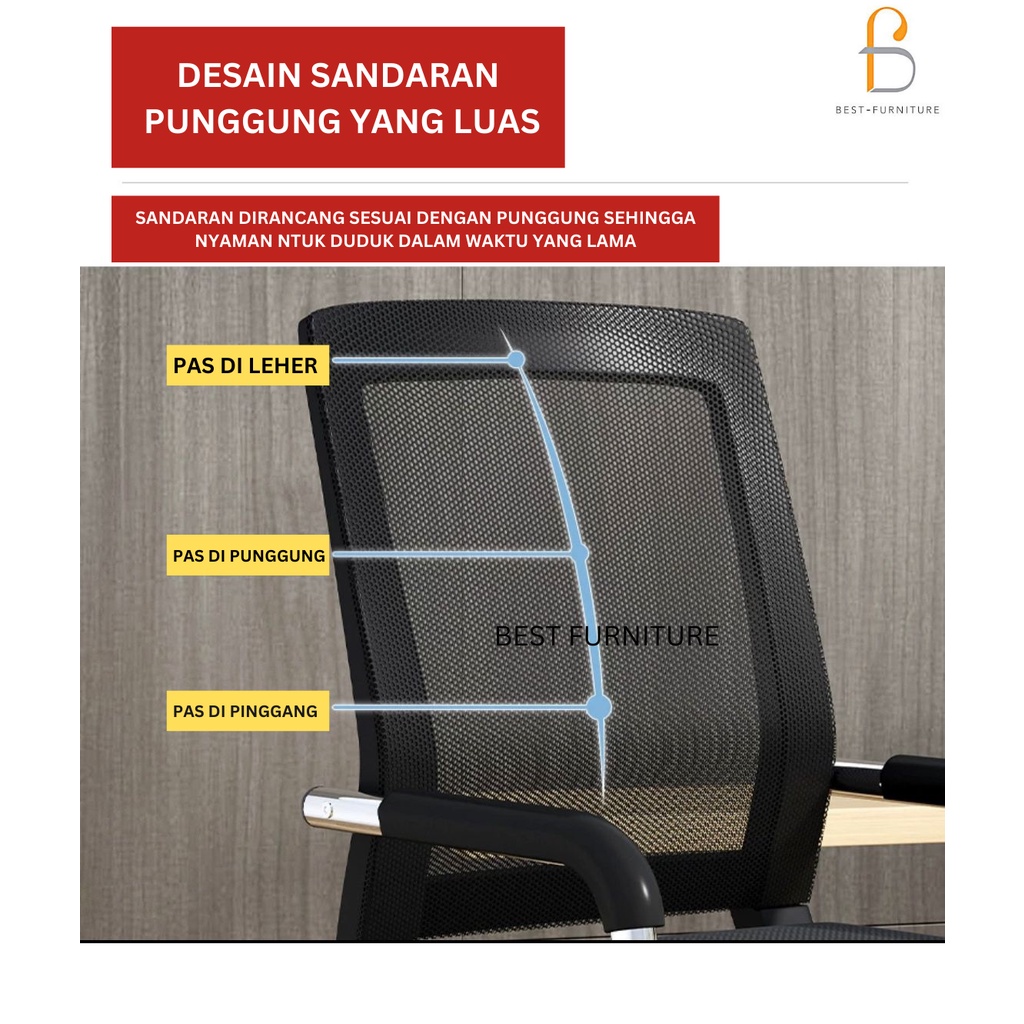 Best Kursi Hadap Jaring Modern Kursi Staff Kursi Kantor Kursi Kerja Belajar