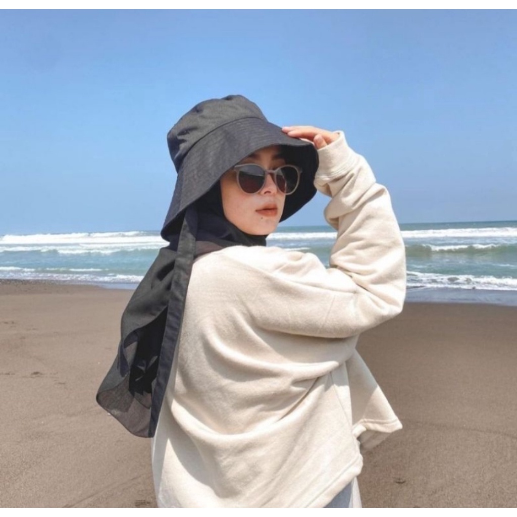 Termurah Bucket Hat Ripped Import End Topi Bucket Wide selebgram Style Korea Terbaru