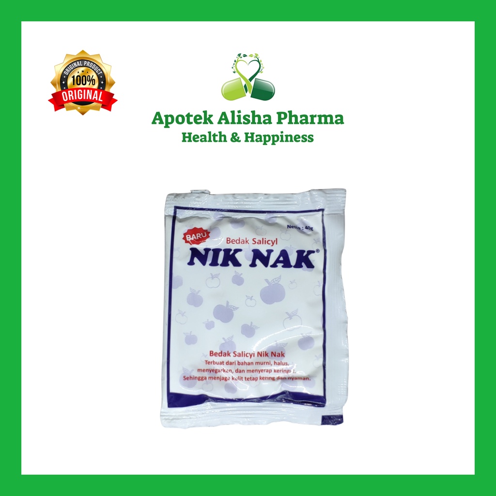 Niknak Bedak Salicyl Sachet - Nik Nak Salicil Powder Gatal Biang Keringat / Salisil Talk