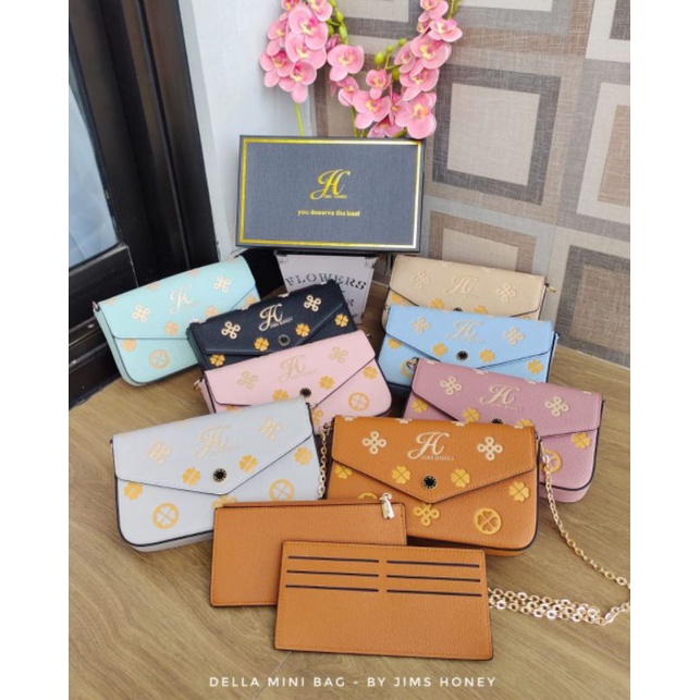 DELLA ❤️ GRATIS BOX ❤️ JIMS HONEY BAG TAS ELEGAN MODEL CLUTCH