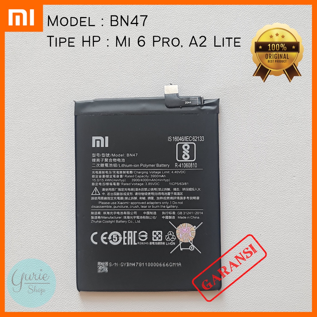 BATERAI BATTERY BATRE XIAOMI REDMI 6 PRO A2 LITE BN47 ORIGINAL