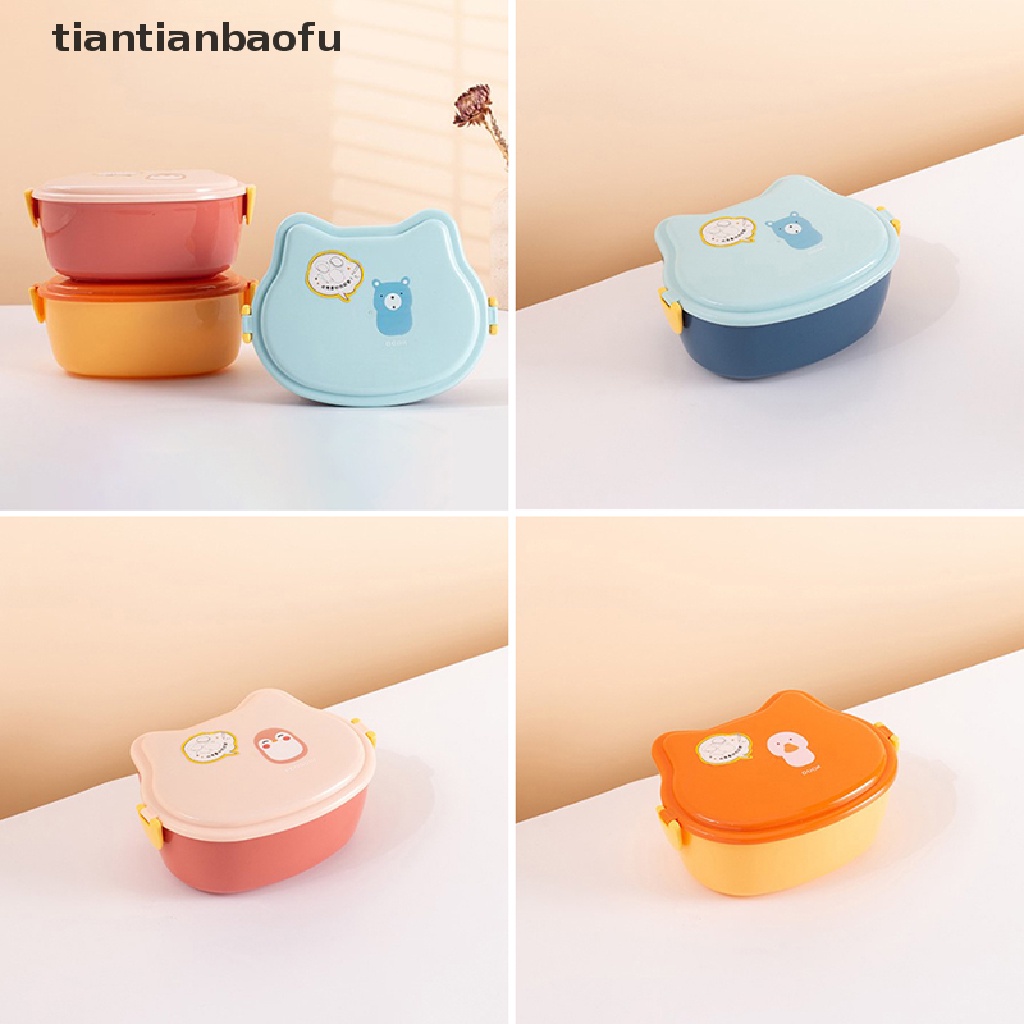Kotak Makan Siang Bento 2 Lapis Motif Kartun Untuk Anak-Anak
