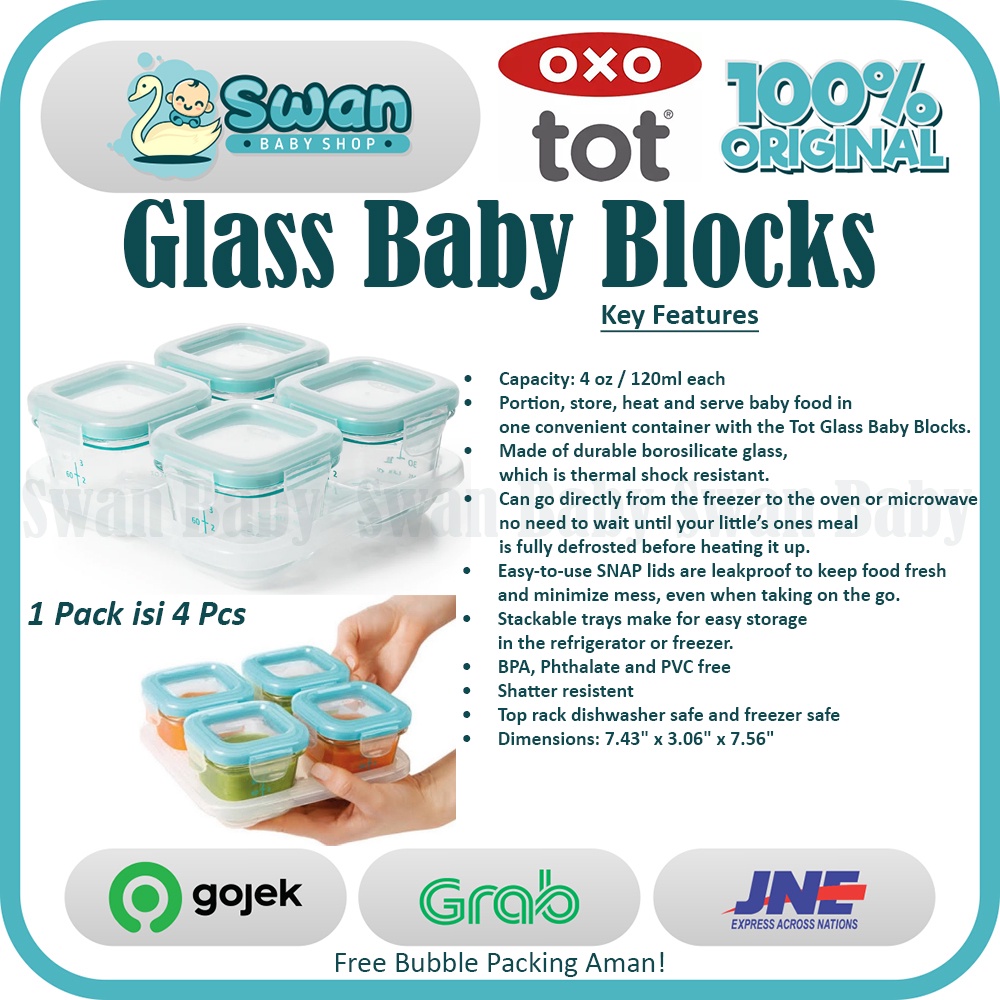 OXO Tot Glass Baby Blocks 4oz