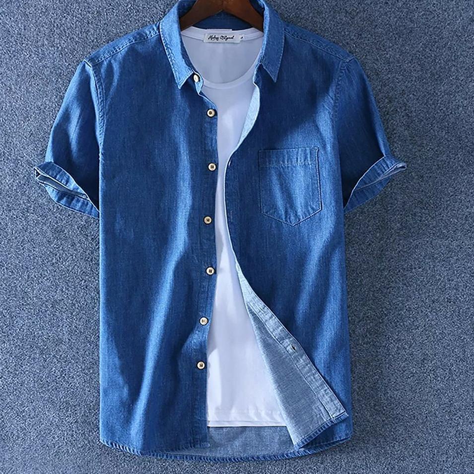 Super Sale KF9E7 KEMEJA JEANS BOZZ-KEMEJA LEVIS MOTIF WASH ORIGINAL KEREN -KEMEJA LEVIS DISTRO 52