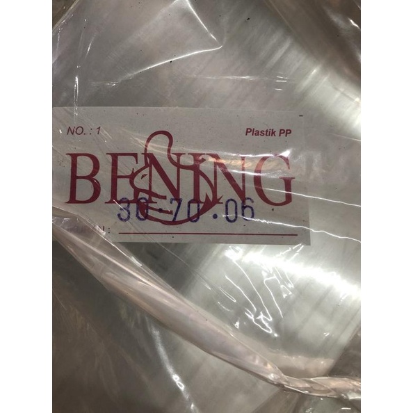 Plastik pp bening tebal 0,6 06 30x50 30x60 30x70 - 30x60