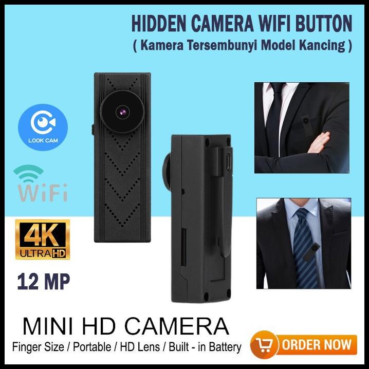 Spy Cam Ip Camera Button Wifi Mini Ultra Hd 4K Hidden Kamera Kancing