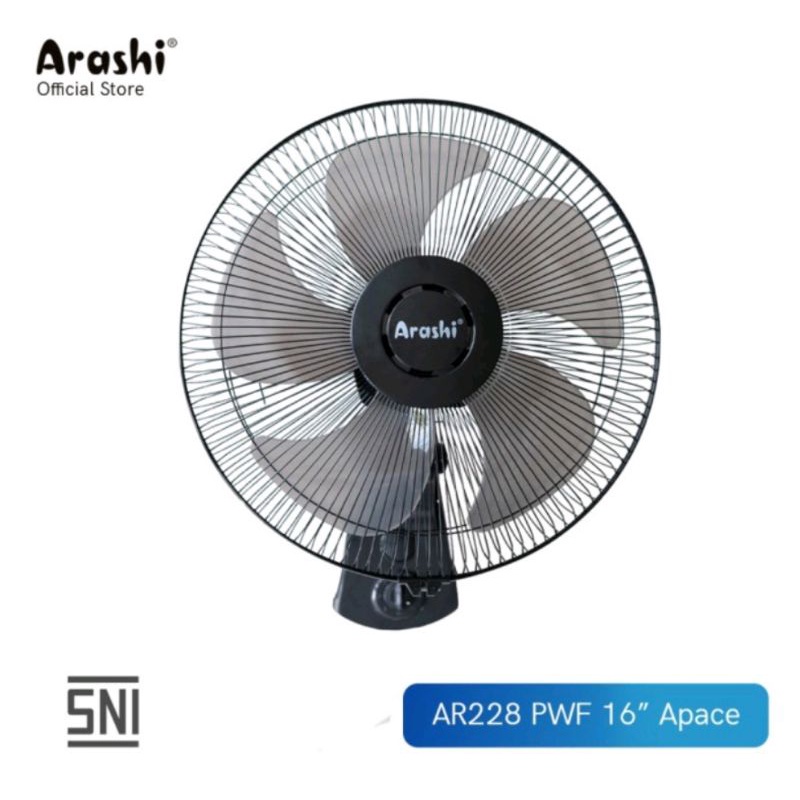 kipas angin dinding ARASHI APACE AR 228 - wall fan 16 inci - garansi resmi