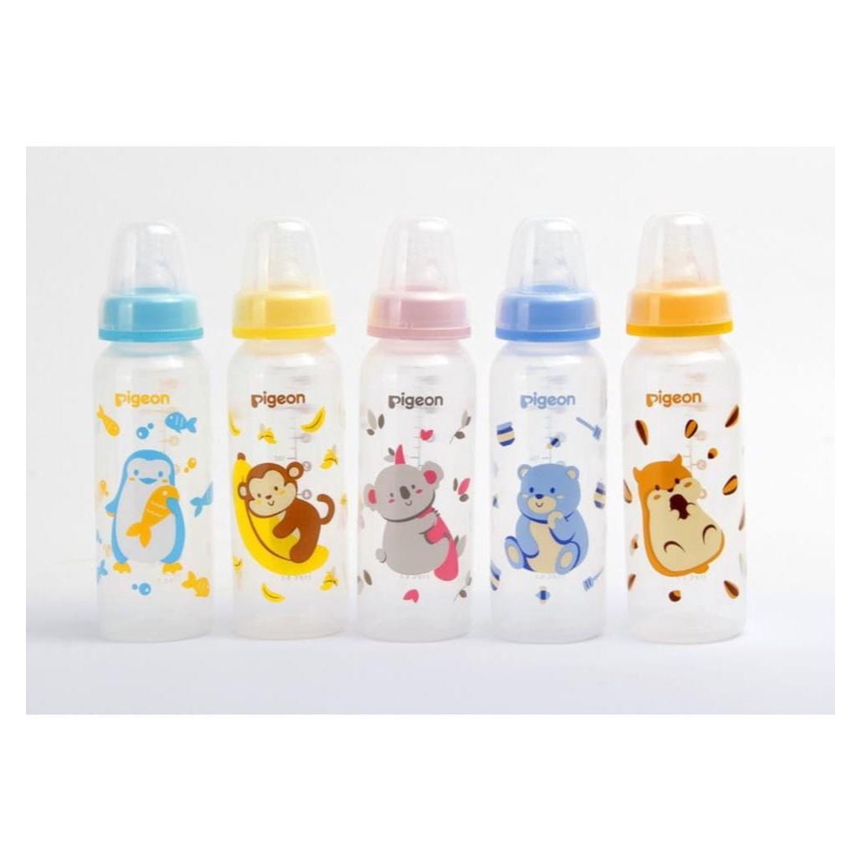 Botol Susu Pigeon Dot Bottle Standar PP RP Ekonomis 240ml / Dot Susu Bayi Standar Slim Neck / Botol 