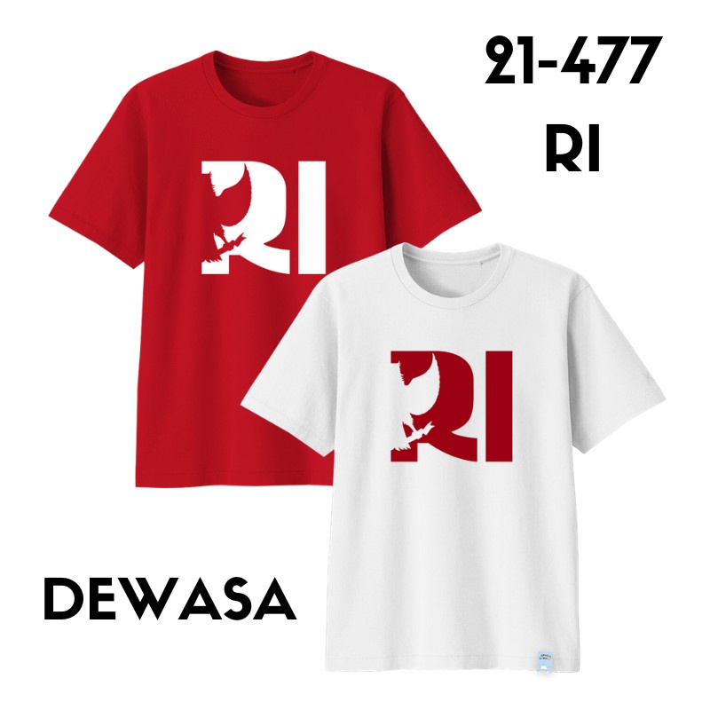 Baju Kaos REPUBLIK INDONESIA Anak dan Dewasa Bahan Katun Combed 30s