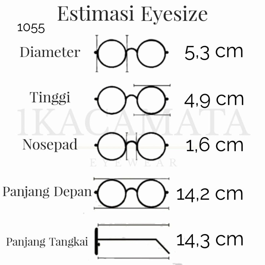 PAKET KACAMATA FRAME + LENSA TYPE 1055