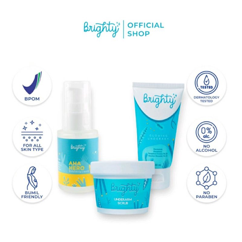 BRIGHTY GLOWING UNDERARM PEMUTIH KETIAK / KRIM PEMUTIH KETIAK