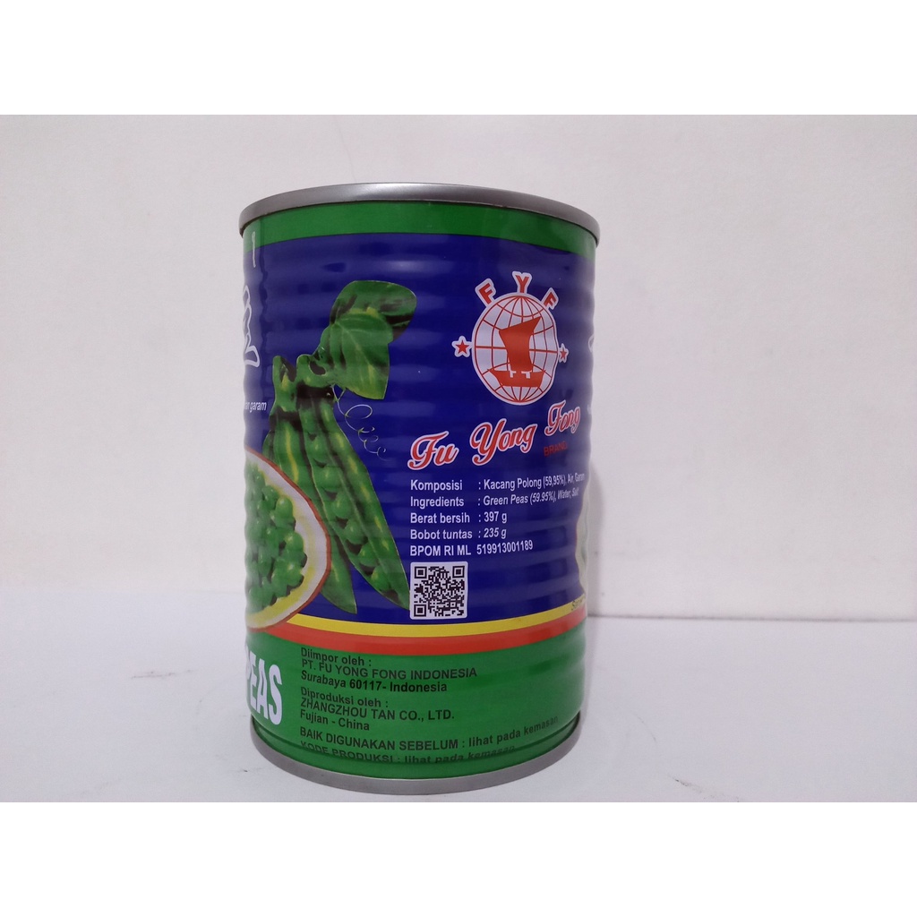 

FYF Green Peas 397gr/ Kacang Polong dalam Kaleng