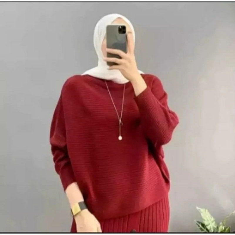 SWEATER RAJUT WANITA BATWING / BATWING BLOUSE / LASPERAL BATWING RAJUT