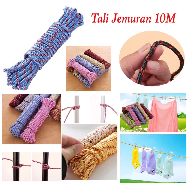 Tali Jemuran Baju Nylon / Tambang 10meter