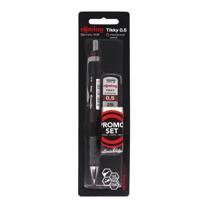 

[COD] Rotring TIKKY Burgundy Mechanical Pencil 0.5mm+Eraser Tikky 20& Lead2B DISKON Kode 352