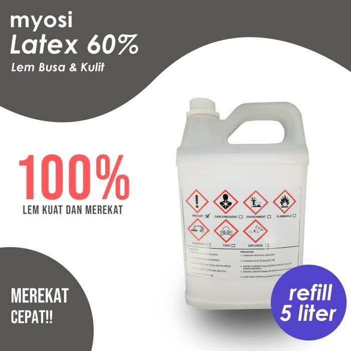 Myosi Lem Latex Cair 60% untuk Busa / Kulit Latex 5 Liter