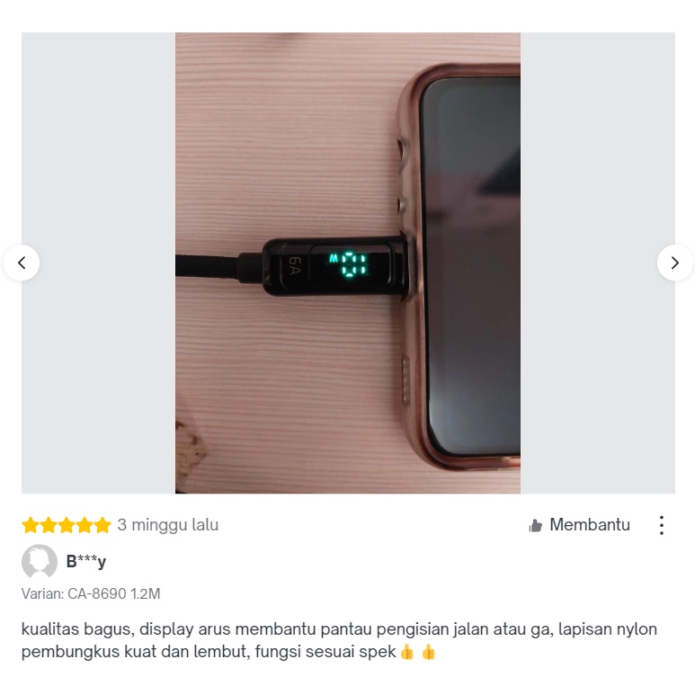 MCDODO CA1080 Kabel Digital Type C Turbo Vooc Super Charge 6A Oppo Realme Samsung Huawei