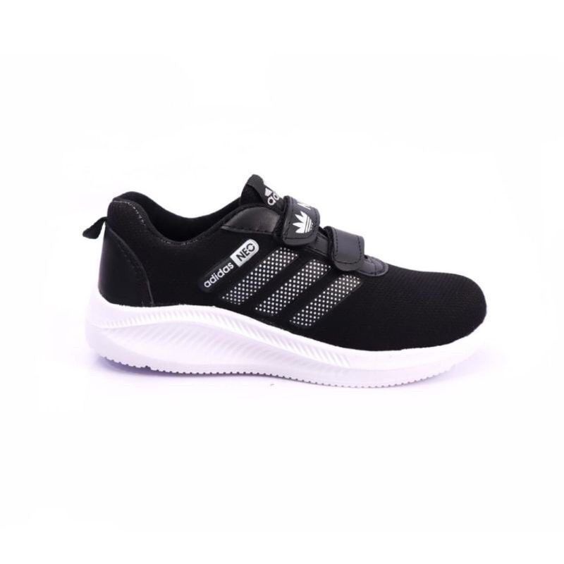 Sepatu Anak Sekolah Sepatu Hitam Putih Sneakers Sepatu Anak Tk Sd Size 27-40