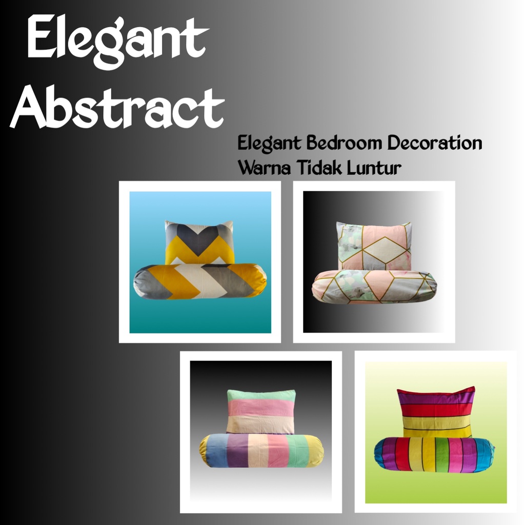 Sarung Bantal Tidur Motif Abstract Bahan Adem Lembut dan Warna Tidak Luntur