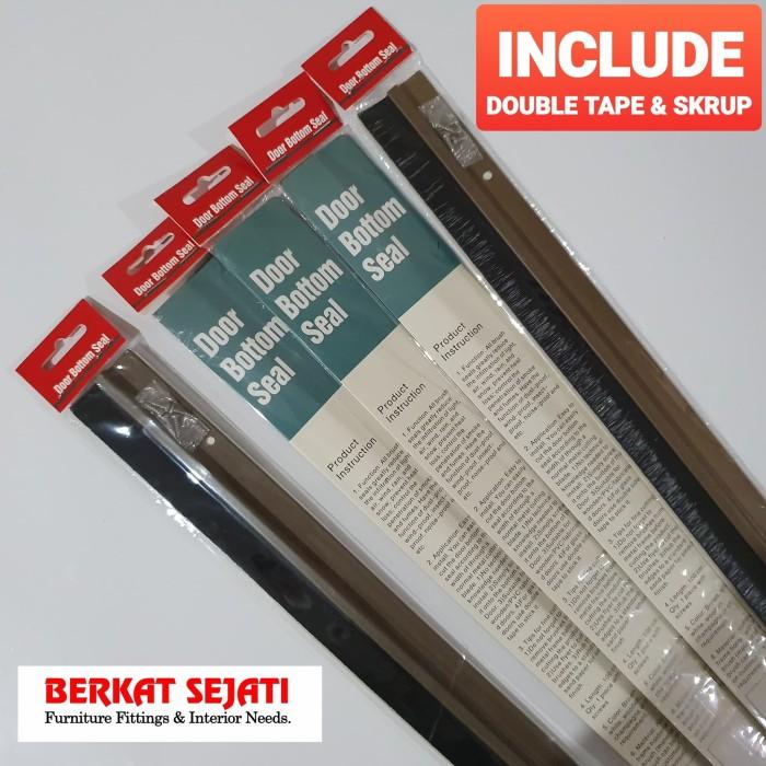 Door Bottom Seal Lis Penutup Celah Lubang Bawah Pintu ALUMINIUM + BULU