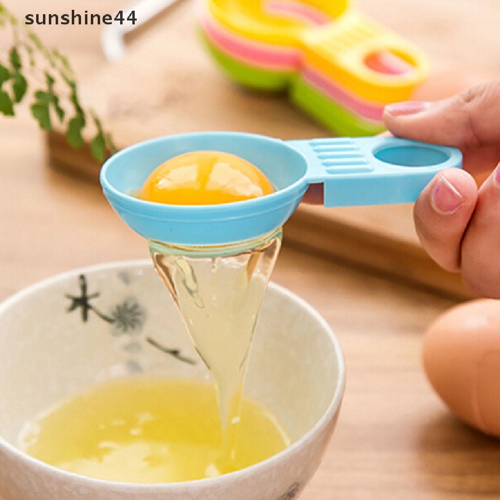 Sunshine Good 4pcs Alat Pemisah Putih / Kuning Telur Untuk Koki / Dapur