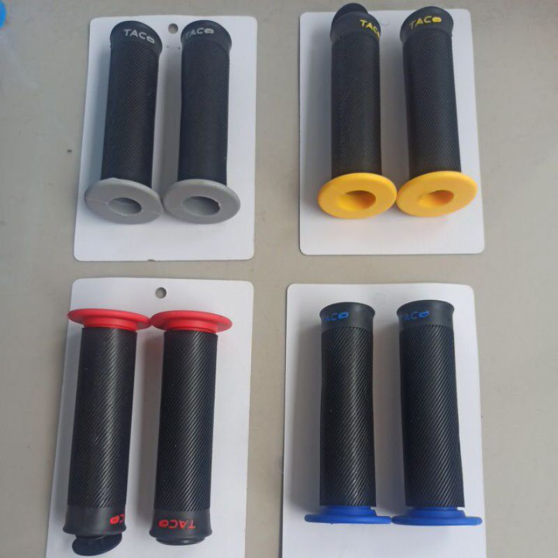 TACO HANDGRIP HANDFAT SARUNG GAS KARET BULU UNIVERSAL YELLOW RED BLUE SILVER