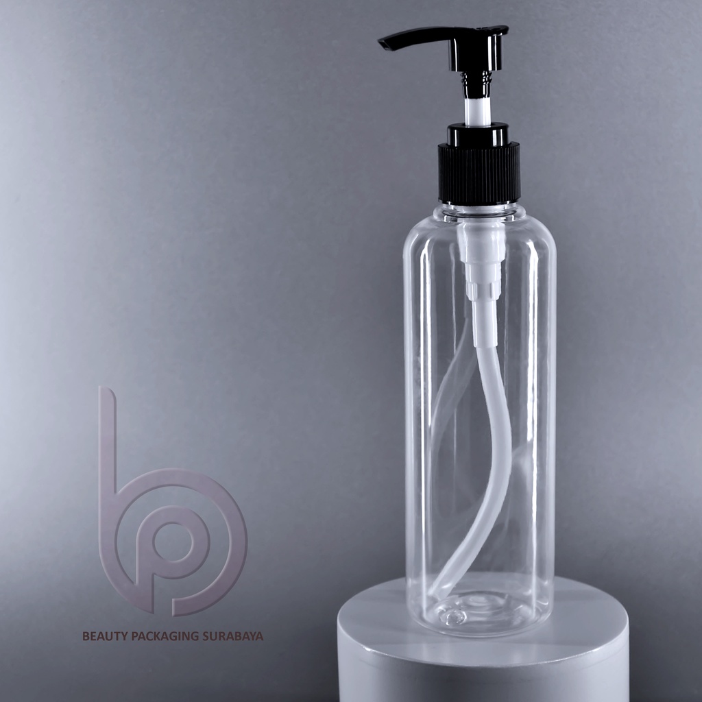 Botol PET 250ml BR bening tutup pump lotion