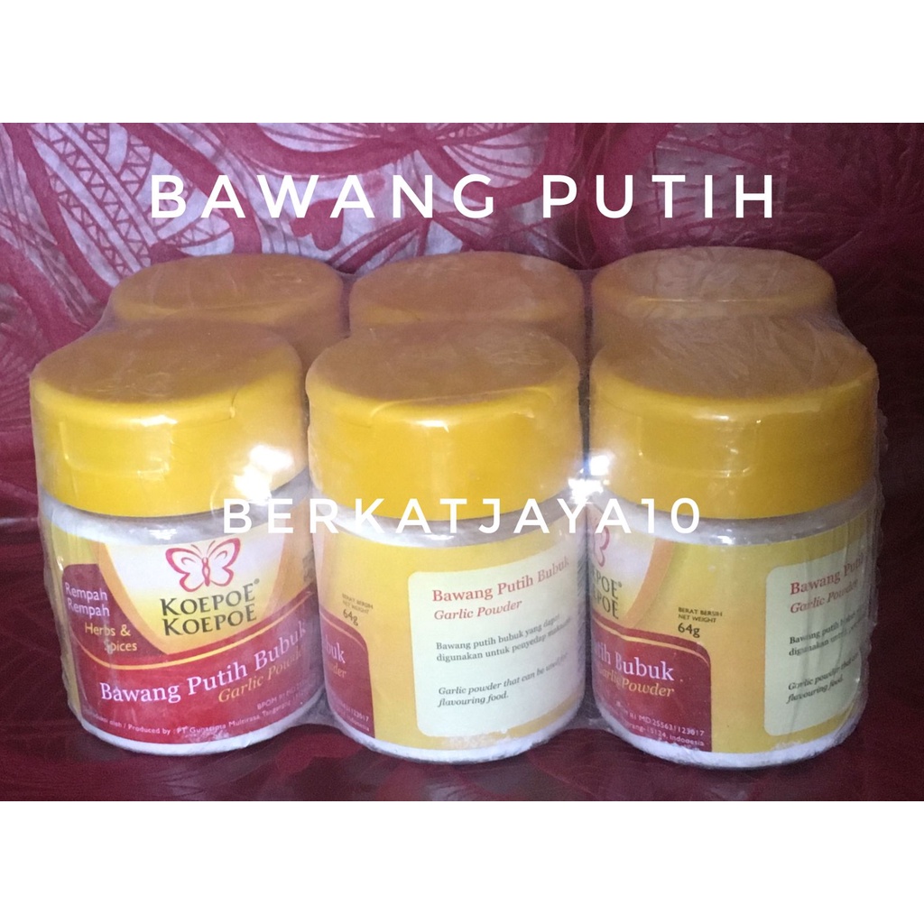 Bawang Putih Bubuk 64 Gram (isi 6 Pcs per pack) Koepoe Kupu Garlic Powder