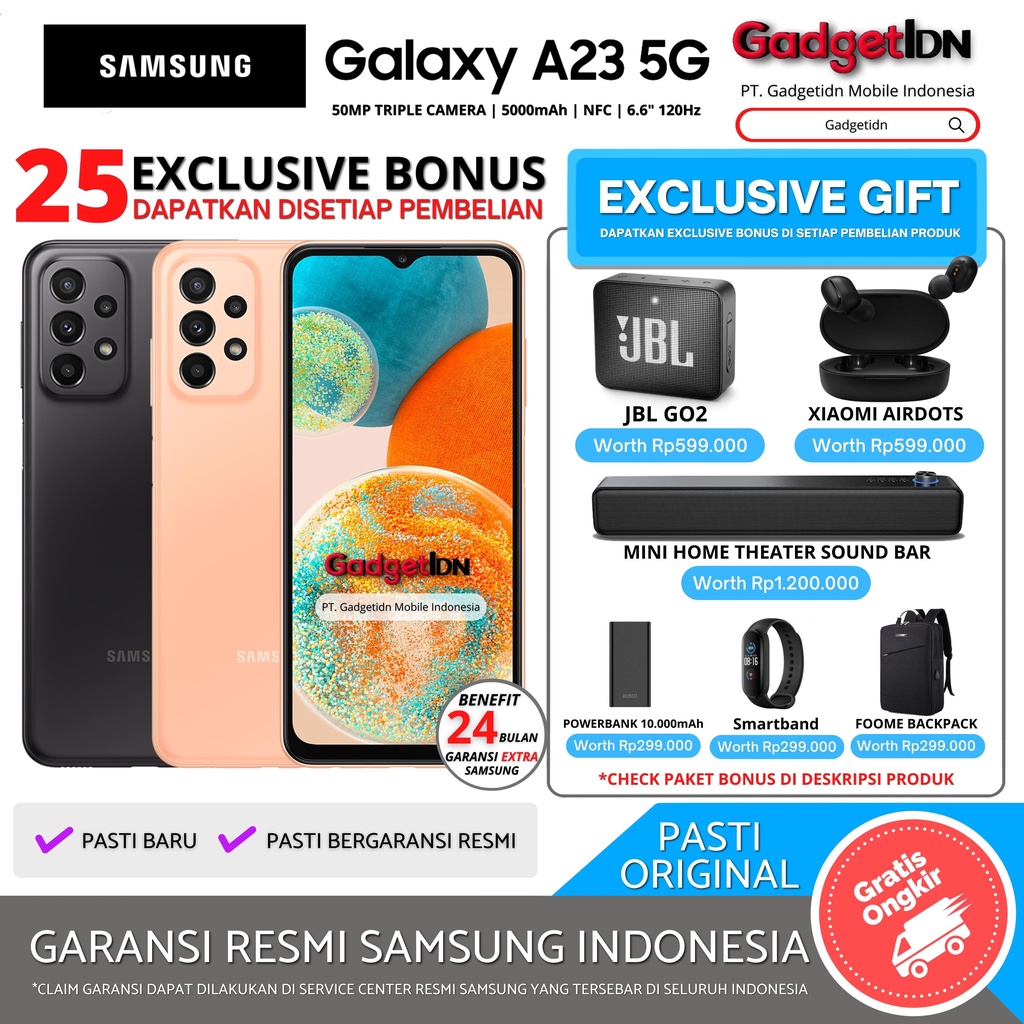 SAMSUNG GALAXY A23 5G 8/128GB 6/128GB GARANSI RESMI SAMSUNG