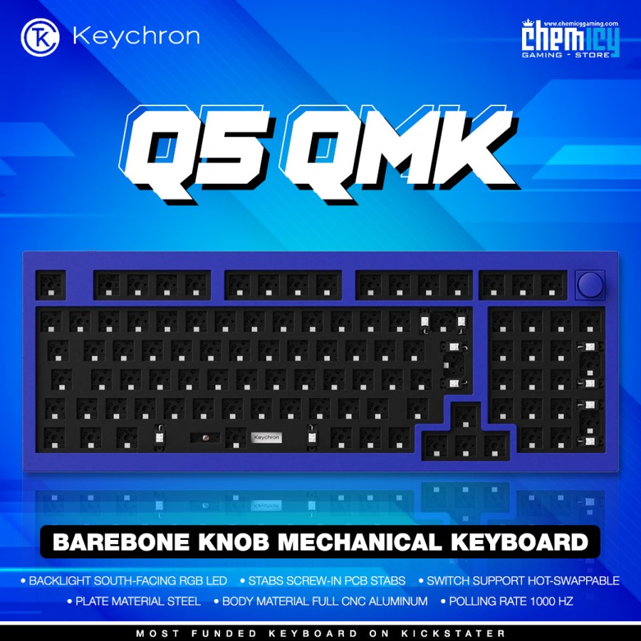 Keychron Q5 QMK 1800 Compact Barebone Knob Mechanical Gaming Keyboard