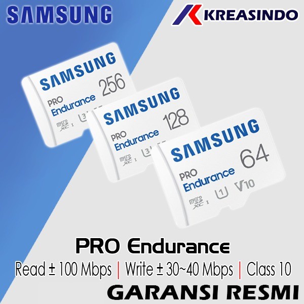 SAMSUNG MicroSD Pro Endurance Memory Card 64GB 128GB 256GB 512GB Garansi Resmi