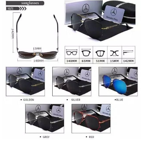 Ready Stock Kacamata Pria MB3 Polarized Aviation Sunglasses Mengemudi Kacamata Matahari Pria Untuk Pria Kacamata Logam Anti Radiasi