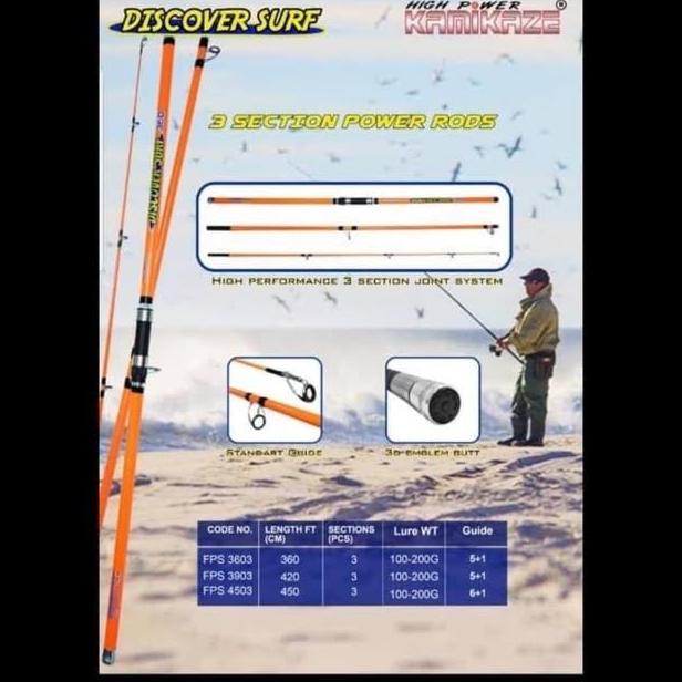Joran Pasiran Joran Surf Kamikaze Discover 390 420 450 sambung 3